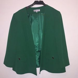 Kasper Green Open Front Blazer